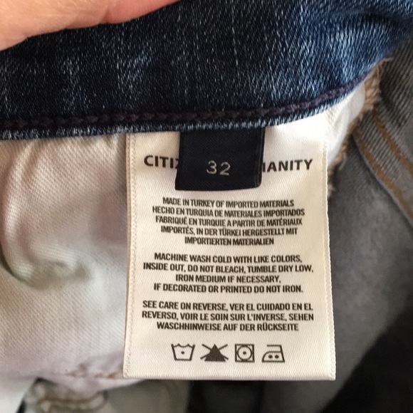 COH CITIZENS OF HUMANITY ROCKET ANKLE JEANS SIZE 32 premium vintage style nwot - Picture 5 of 7